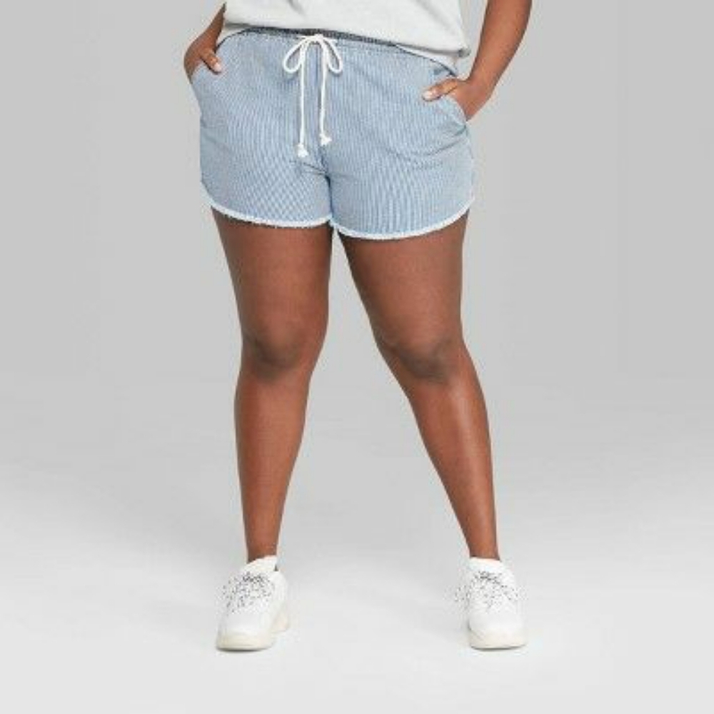 Wild Fable Striped Jean Shorts